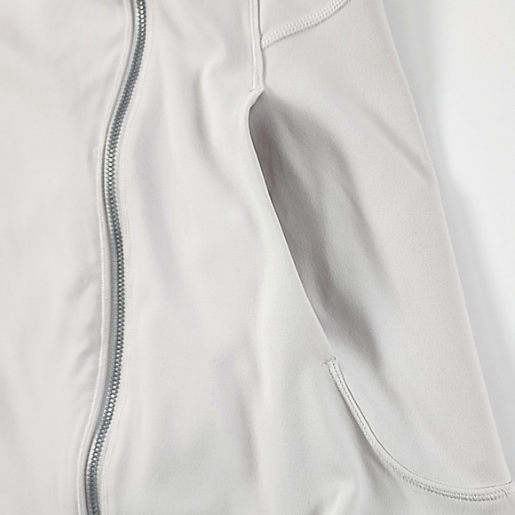 Lululemon Every Journey Hooded Zip Up Jacket Stone WhiteThumbholes Size 8 - Picture 8 of 13
